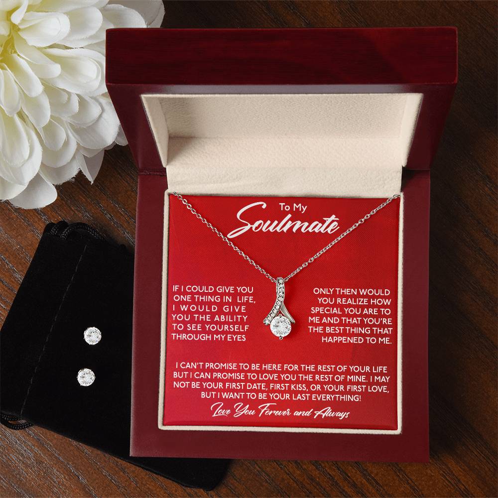 To My Soulmate, You Are Special To Me - Alluring Beauty Necklace and Earring Set