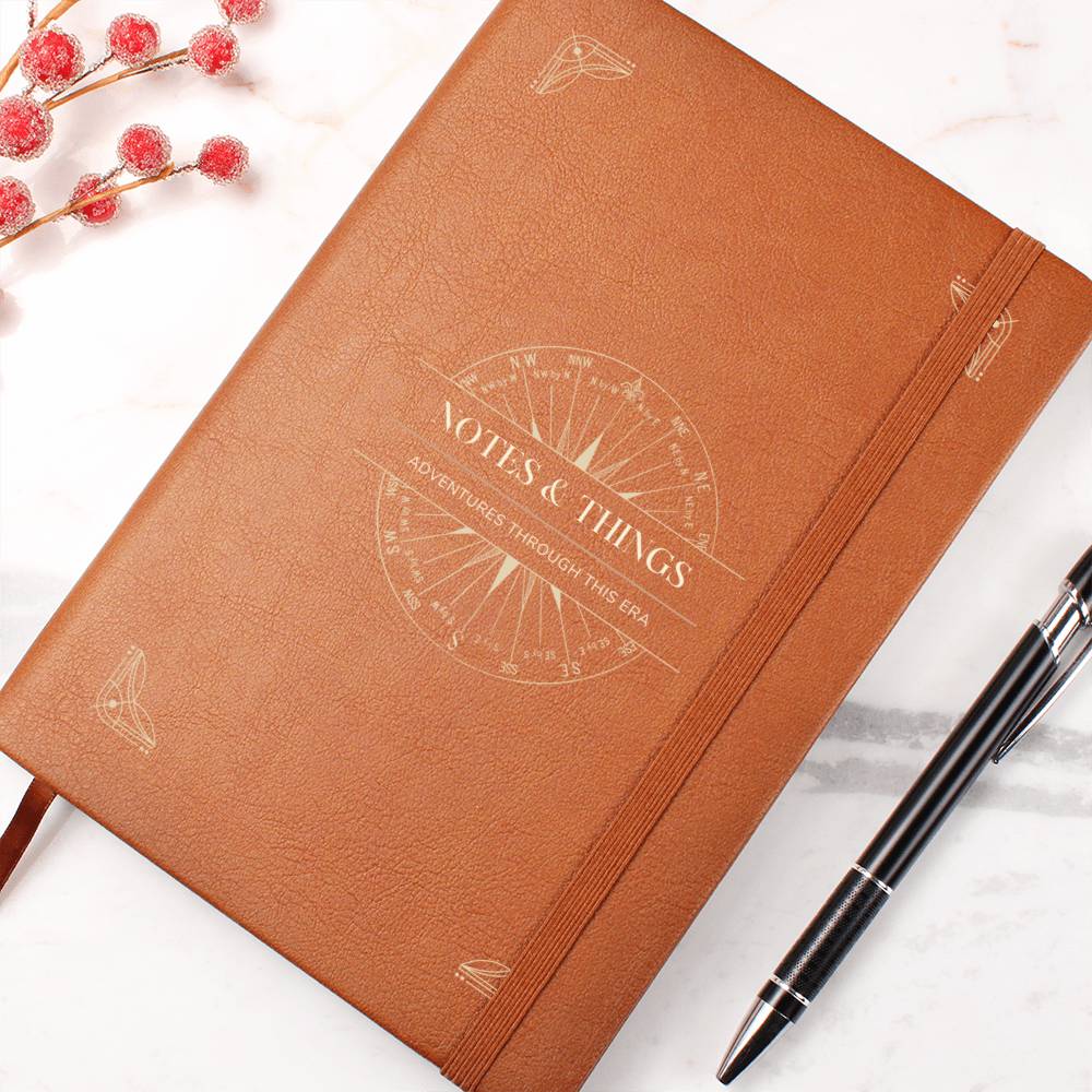 Notes & Things from the Adventures in this Era - Leather Cover Journal