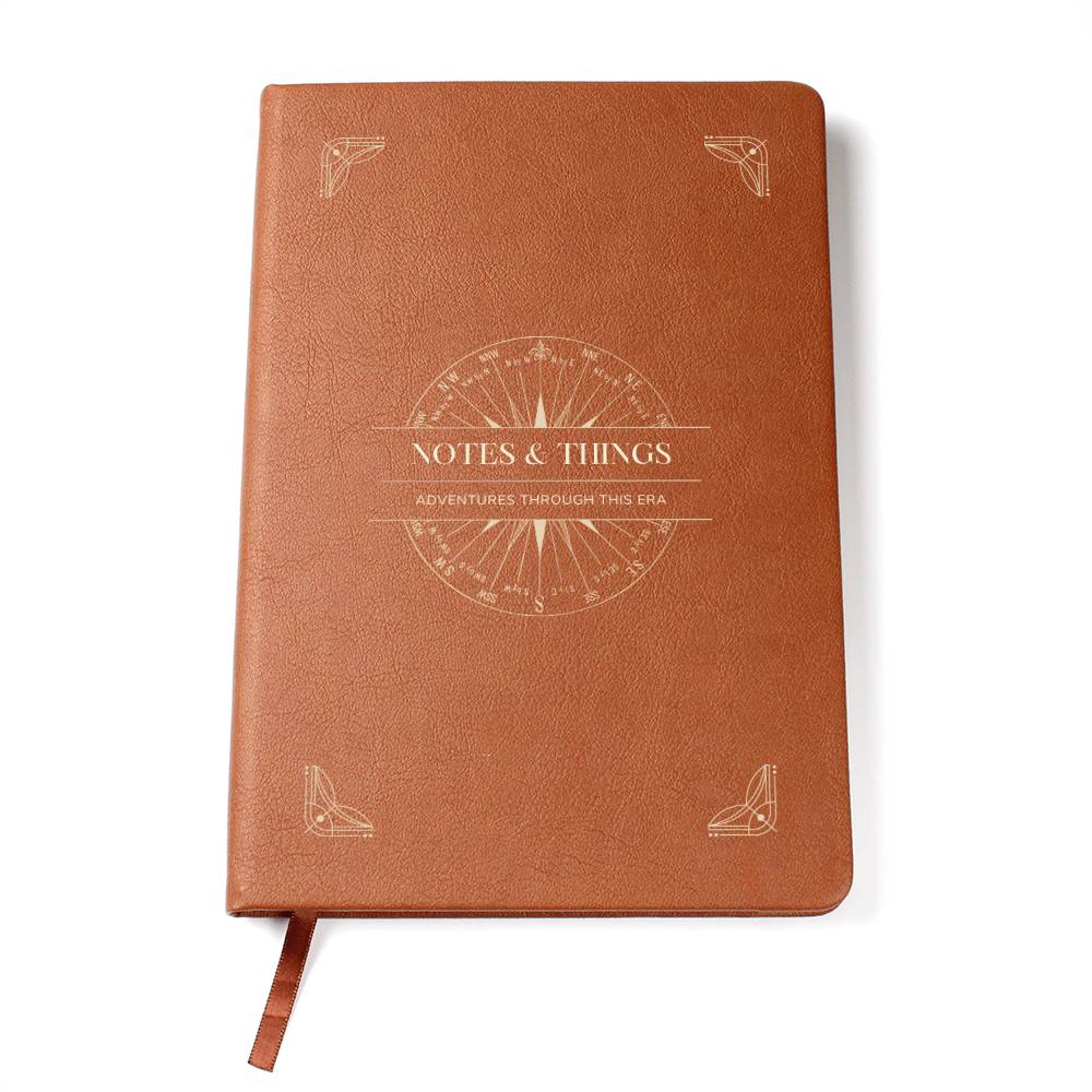 Notes & Things from the Adventures in this Era - Leather Cover Journal