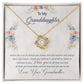 To My Granddaughter, This Old Woman Will Always Have Your Back - Love Knot Necklace