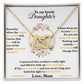 To My Lovely Daughter, Hold This Tight To Feel My Love - Interlocking Hearts Necklace