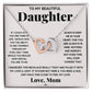 To My Beautiful Daughter, Just Hold This To Feel My Love - Interlocking Hearts Necklace
