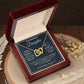 To My Daughter, I Will Always Carry You In My Heart - Interlocking Hearts Necklace