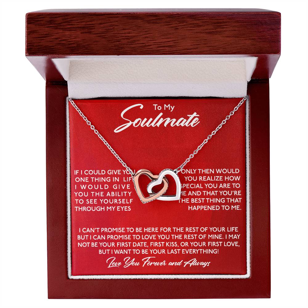 To My Soulmate, You Are Special To Me - Interlocking Hearts Necklace