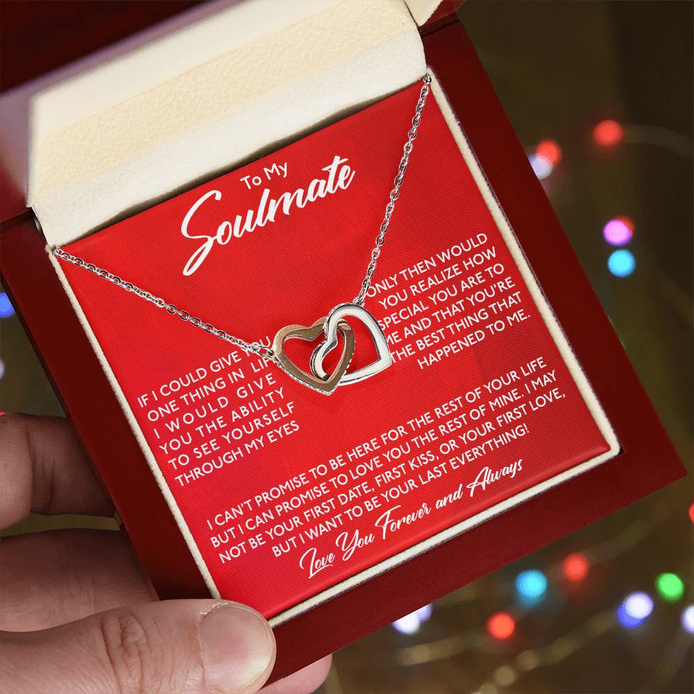 To My Soulmate, You Are Special To Me - Interlocking Hearts Necklace