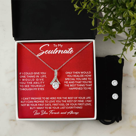 To My Soulmate, You Are Special To Me - Alluring Beauty Necklace and Earring Set