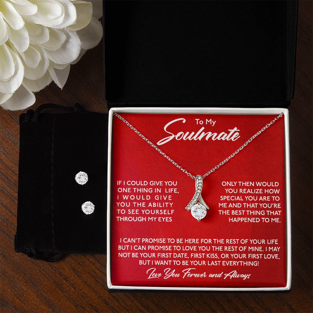 To My Soulmate, You Are Special To Me - Alluring Beauty Necklace and Earring Set