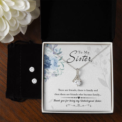 To My Sister, Thank You For Everything - Alluring Beauty Necklace and Earring Set