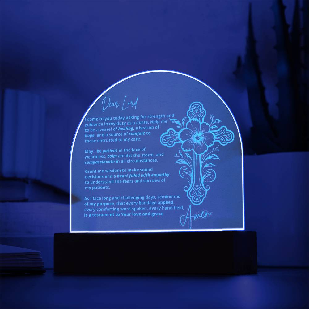 Nurse's Prayer Gift Your Favorite Nurse - Glowing Light Decor with Beautiful Prayer