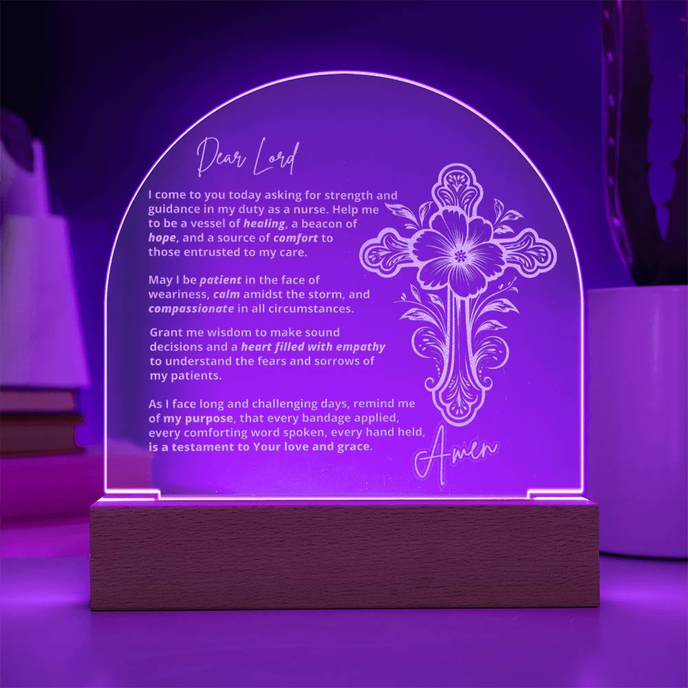 Nurse's Prayer Gift Your Favorite Nurse - Glowing Light Decor with Beautiful Prayer